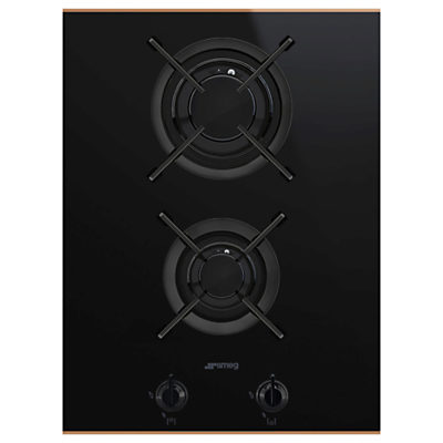 Smeg PV632CNR Dolce Stil Novo Gas Hob, Black Glass Smeg PV632CNR Dolce Stil Novo Gas Hob, Black Glass